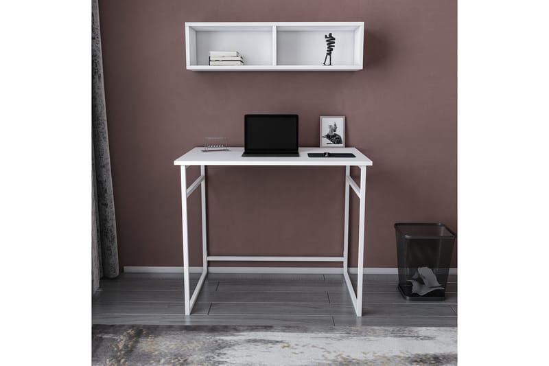 Malem Skrivebord 60x75x90 cm - Hvit - Møbler - Bord - Kontorbord - Skrivebord