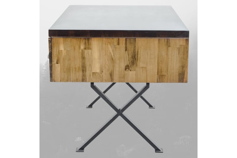 Massive Design Skrivebord 115 cm med Oppbevaringsskuffer - Tre/Brun - Skrivebord