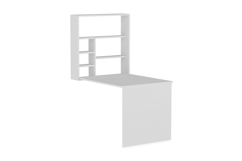 Mcmillan Veggskrivebord 90 cm med Oppbevaringshyller - Hvit - Skrivebord
