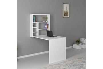 Mcmillan Veggskrivebord 90 cm med Oppbevaringshyller - Hvit - Møbler - Bord - Kontorbord - Skrivebord