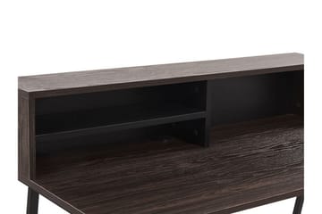 Mekesha Skrivebord 100 cm med Oppbevaringshyller - Mørkebrun - Møbler - Bord - Kontorbord - Skrivebord