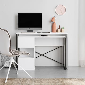 Menora Skrivebord 110 cm - Hvit - Møbler - Bord - Kontorbord - Skrivebord - Hjørneskrivebord