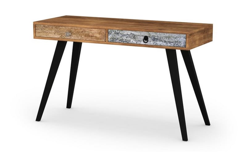 Mezo Skrivebord 120 cm med Oppbevaring 2 Skuffer - Tre/Flerfarget - Møbler - Bord - Kontorbord - Skrivebord