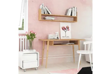 Mod Design Skrivebord 120 cm med Oppbevaring Vegghylle - Tre - Møbler - Bord - Kontorbord - Skrivebord