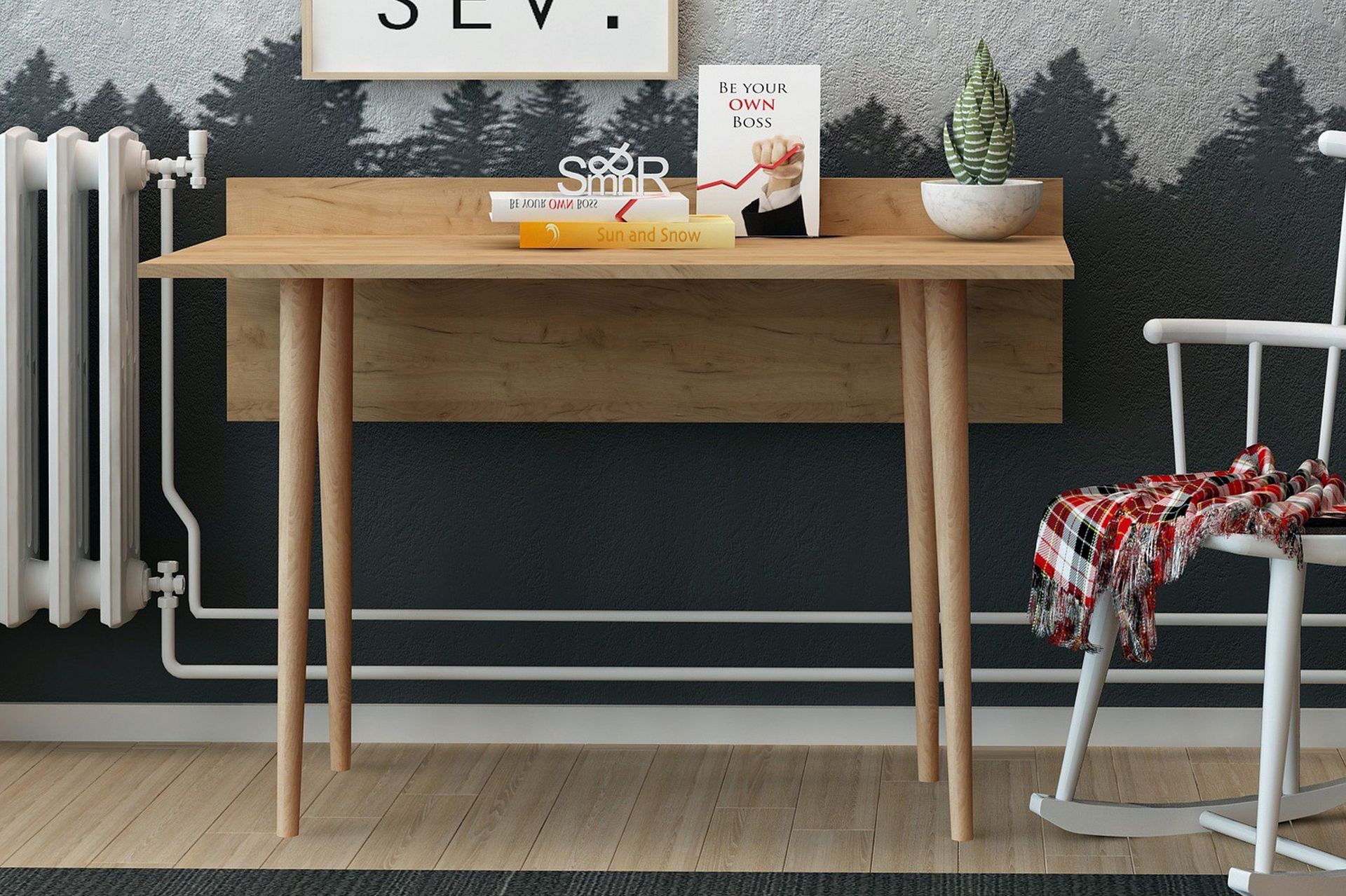 Mod Design Skrivebord 120 cm - Tre - Møbler - Bord - Kontorbord - Skrivebord