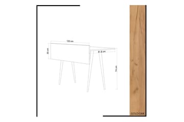 Mod Design Skrivebord 120 cm - Tre - Møbler - Bord - Kontorbord - Skrivebord