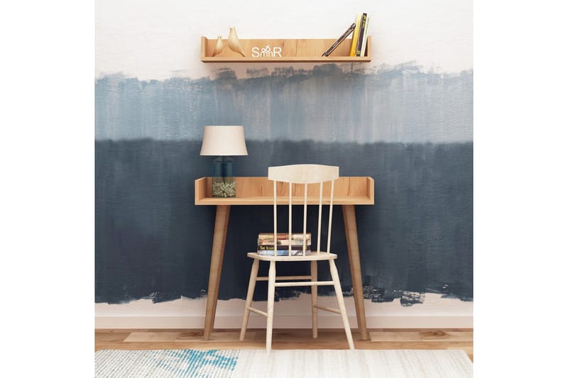Mod Design Skrivebord 90 cm med Oppbevaring Vegghylle - Tre - Møbler - Bord - Kontorbord - Skrivebord