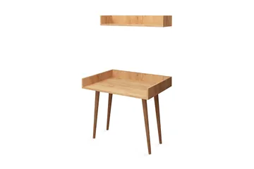 Mod Design Skrivebord 90 cm med Oppbevaring Vegghylle - Tre - Møbler - Bord - Kontorbord - Skrivebord