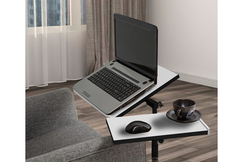 Morse StåSkrivebord 67 cm - Hvit/Svart - Møbler - Bord - Kontorbord - Skrivebord - Hev og senkbart skrivebord