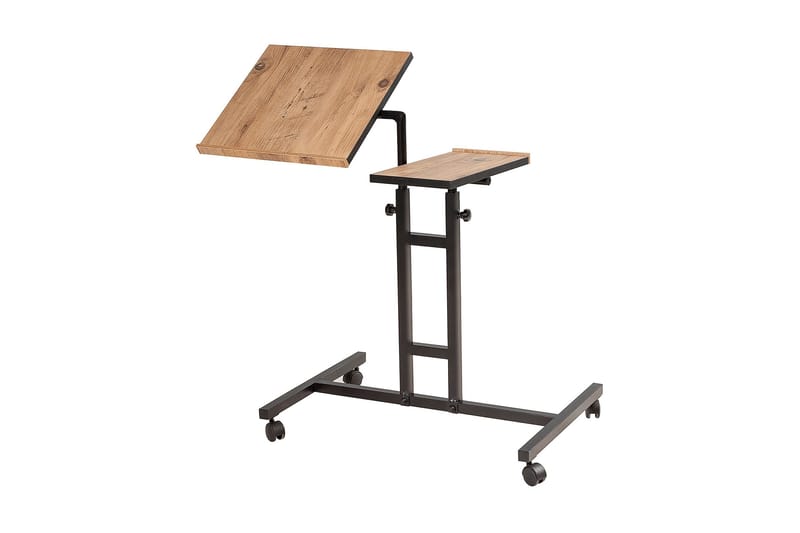 Morse StåSkrivebord 67 cm - Tre/natur/Svart - Hev og senkbart skrivebord - Skrivebord