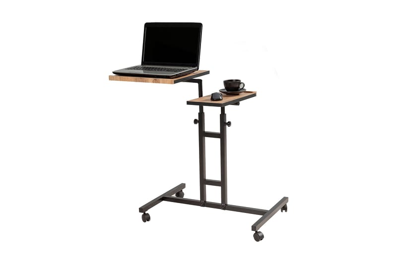 Morse StåSkrivebord 67 cm - Tre/natur/Svart - Hev og senkbart skrivebord - Skrivebord