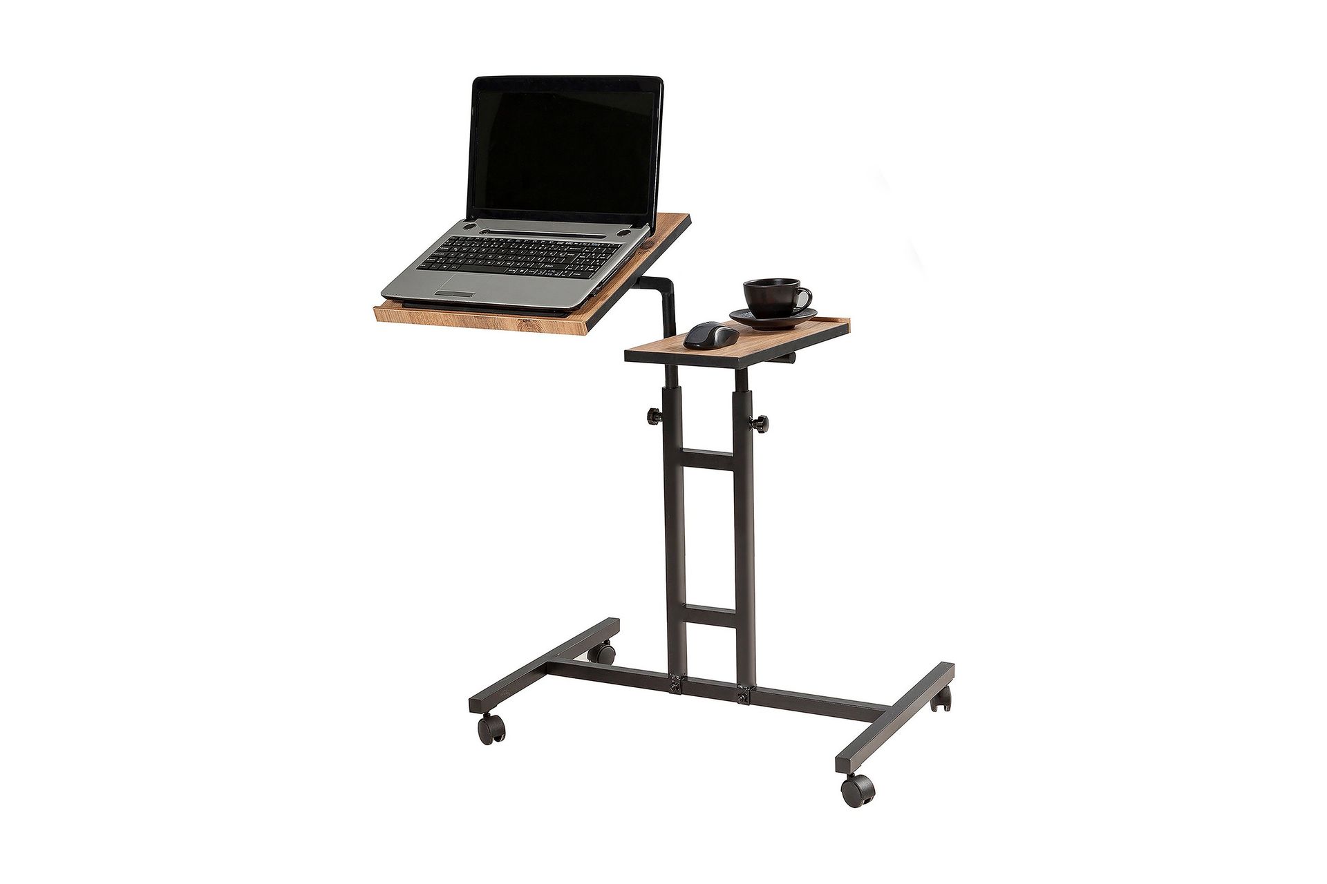 Morse StåSkrivebord 67 cm - Tre/natur/Svart - Møbler - Bord - Kontorbord - Skrivebord - Hev og senkbart skrivebord
