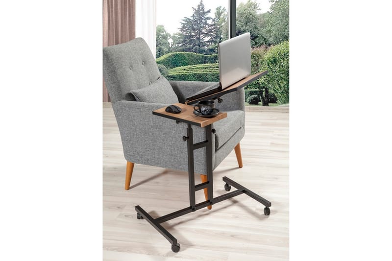 Morse StåSkrivebord 67 cm - Tre/natur/Svart - Møbler - Bord - Kontorbord - Skrivebord - Hev og senkbart skrivebord