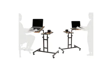 Morse StåSkrivebord 67 cm - Tre/natur/Svart - Møbler - Bord - Kontorbord - Skrivebord - Hev og senkbart skrivebord