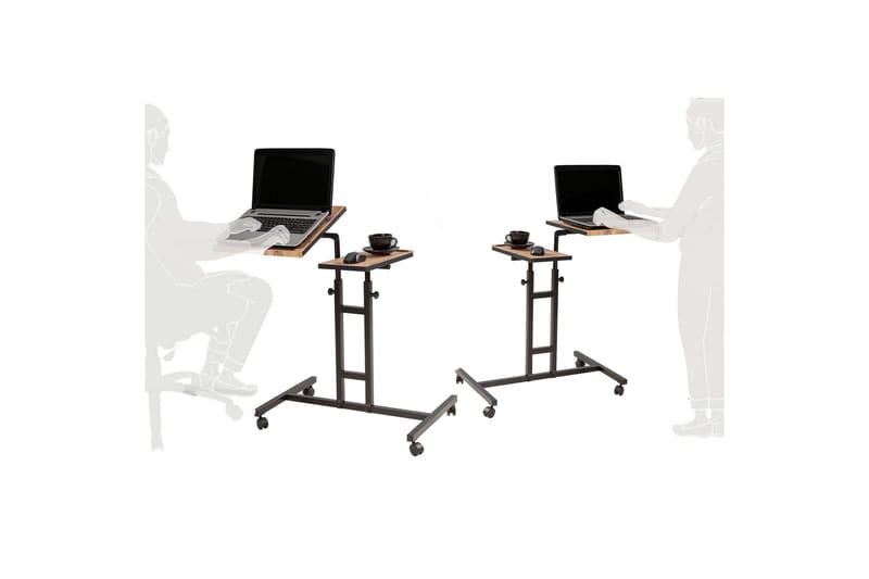 Morse StåSkrivebord 67 cm - Tre/natur/Svart - Møbler - Bord - Kontorbord - Skrivebord - Hev og senkbart skrivebord