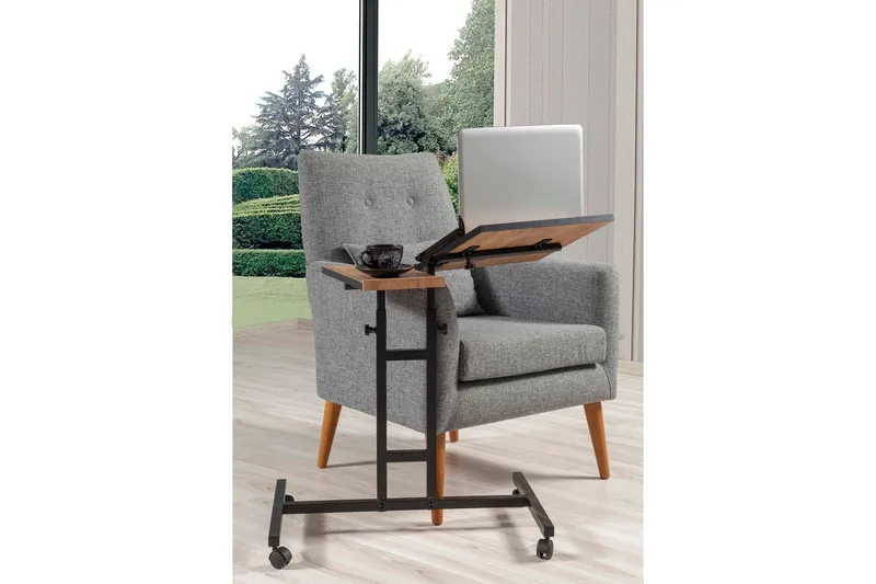 Morse StåSkrivebord 67 cm - Tre/natur/Svart - Møbler - Bord - Kontorbord - Skrivebord - Hev og senkbart skrivebord