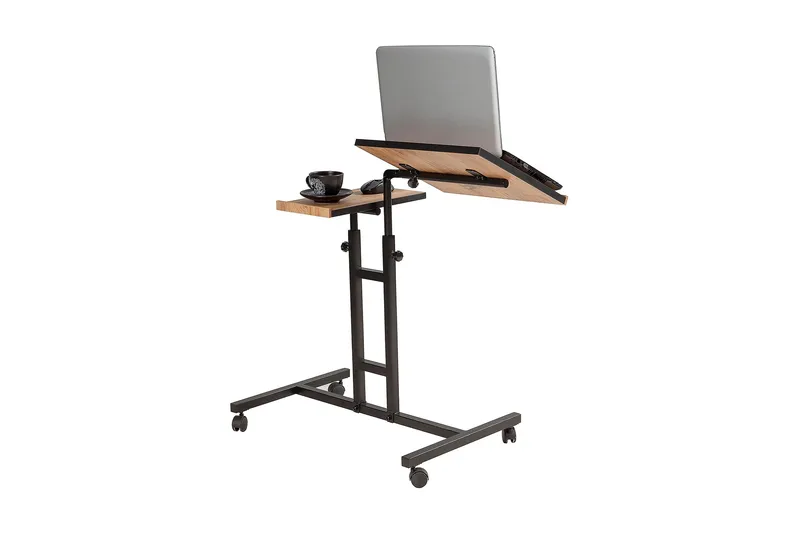 Morse StåSkrivebord 67 cm - Tre/natur/Svart - Møbler - Bord - Kontorbord - Skrivebord - Hev og senkbart skrivebord
