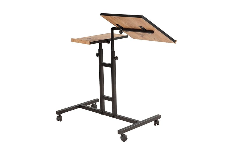 Morse StåSkrivebord 67 cm - Tre/natur/Svart - Møbler - Bord - Kontorbord - Skrivebord - Hev og senkbart skrivebord