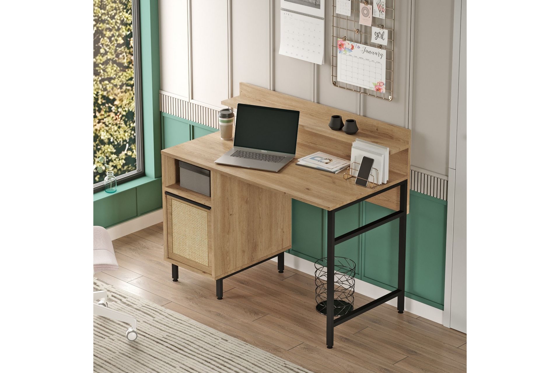 Munetoki Skrivebord 120 cm - Eik - Møbler - Bord - Kontorbord - Skrivebord