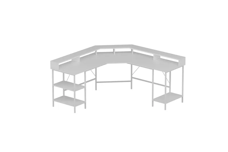 Naina Hjørneskrivebord - Hvit - Møbler - Bord - Kontorbord - Skrivebord - Hjørneskrivebord