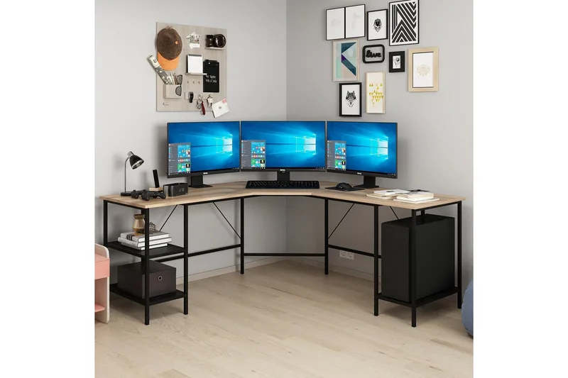 Naina Skrivebord 180 cm - Brun - Møbler - Bord - Kontorbord - Skrivebord