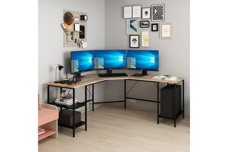 Naina Skrivebord 180 cm - Brun - Møbler - Bord - Kontorbord - Skrivebord