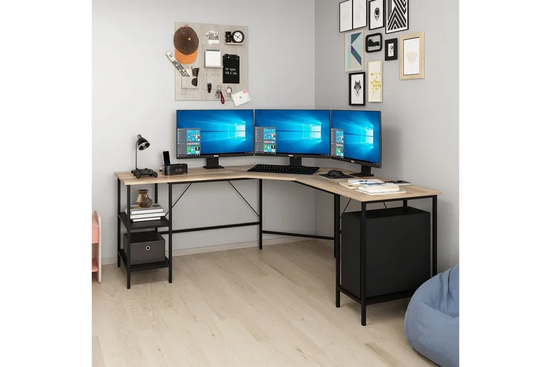 Naina Skrivebord 180 cm - Brun - Møbler - Bord - Kontorbord - Skrivebord