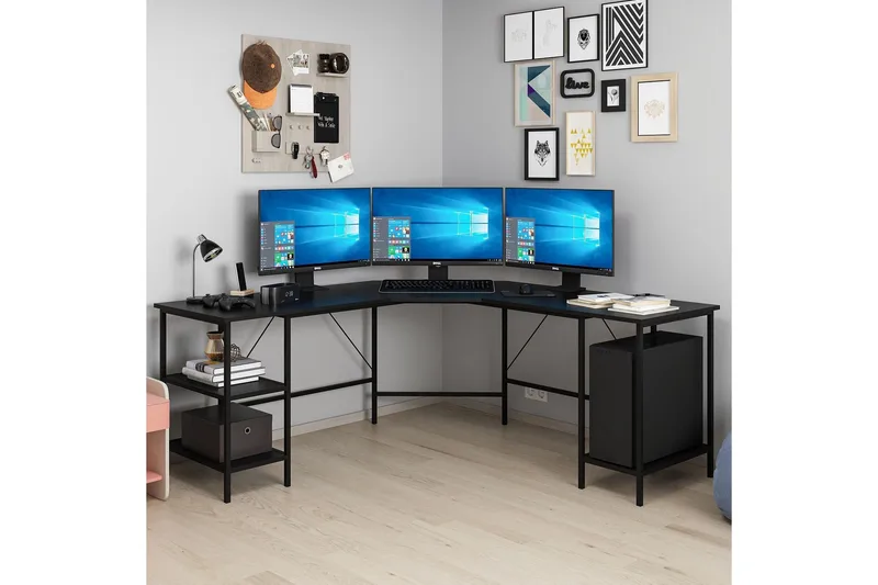 Naina Skrivebord 180 cm, Svart