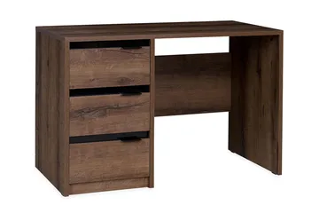 Najera Skrivebord 120 cm med Oppbevaring 3 Skuffer - Brun/Svart - Møbler - Bord - Kontorbord - Skrivebord