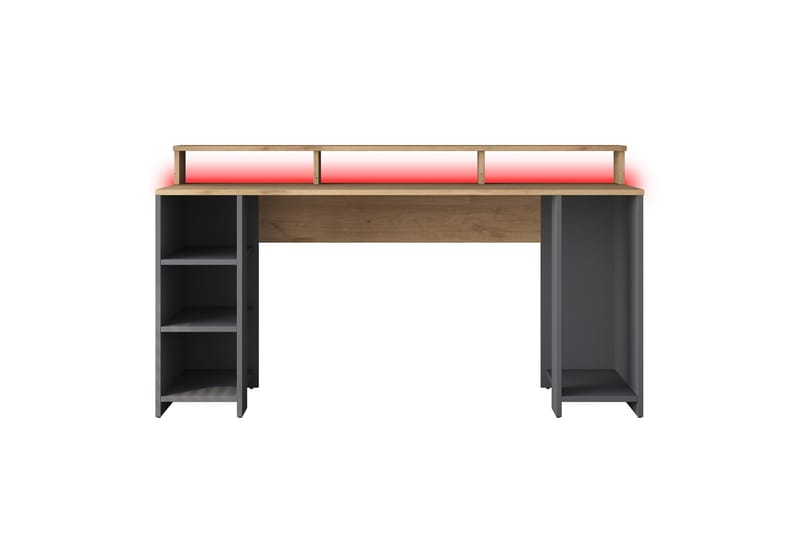 Nanak Skrivebord 160 cm - Valnøtt/Antrasitt - Skrivebord