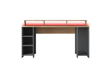 Nanak Skrivebord 160 cm - Valnøtt/Antrasitt - Møbler - Bord - Kontorbord - Skrivebord
