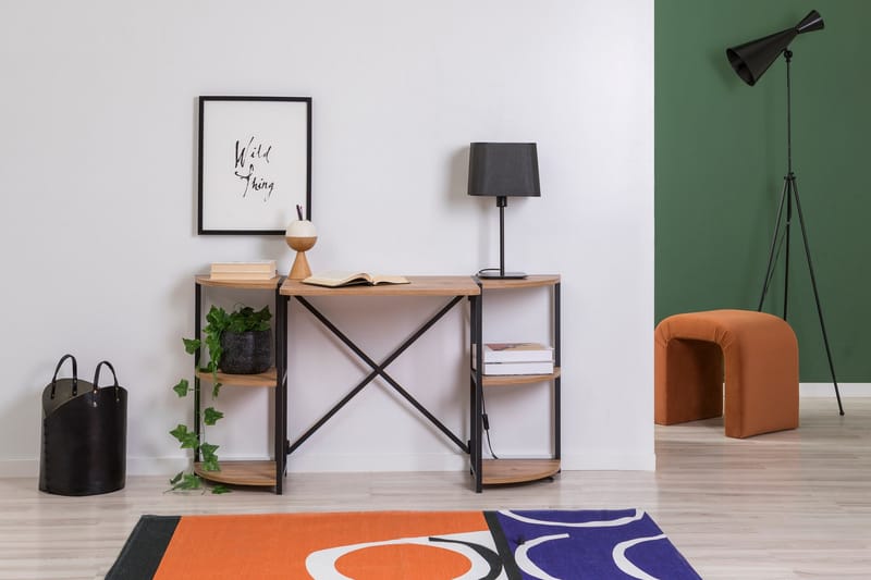 Narang Skrivebord 138 cm - Brun/Svart - Møbler - Bord - Kontorbord - Skrivebord