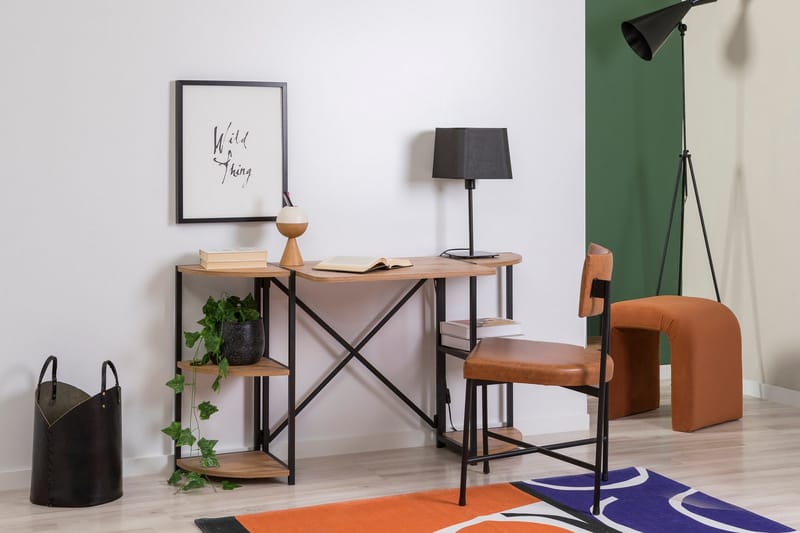 Narang Skrivebord 138 cm - Brun/Svart - Møbler - Bord - Kontorbord - Skrivebord