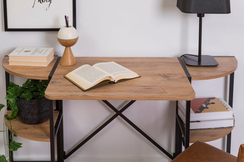 Narang Skrivebord 138 cm - Brun/Svart - Møbler - Bord - Kontorbord - Skrivebord