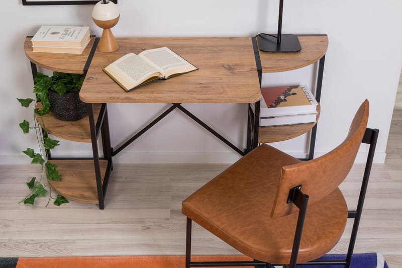 Narang Skrivebord 138 cm - Brun/Svart - Møbler - Bord - Kontorbord - Skrivebord