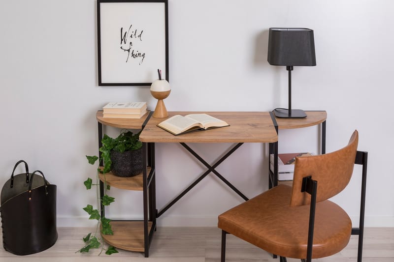 Narang Skrivebord 138 cm - Brun/Svart - Møbler - Bord - Kontorbord - Skrivebord