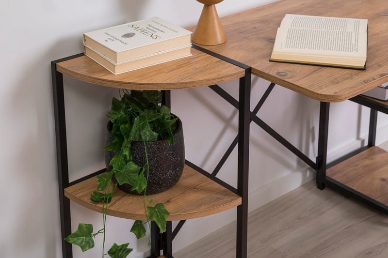 Narang Skrivebord 138 cm - Brun/Svart - Møbler - Bord - Kontorbord - Skrivebord