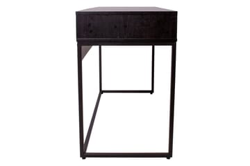 Nauerna Skrivebord 120 cm med Oppbevaring 2 Skuffer - Eikfarge/Svart - Møbler - Bord - Kontorbord - Skrivebord