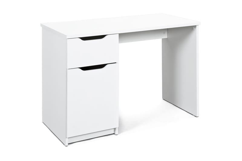 Novalis Skrivebord 115 cm med Oppbevaringsskuff + Skap - Hvit - Skrivebord