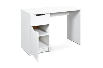 Novalis Skrivebord 115 cm med Oppbevaringsskuff + Skap - Hvit - Møbler - Bord - Kontorbord - Skrivebord