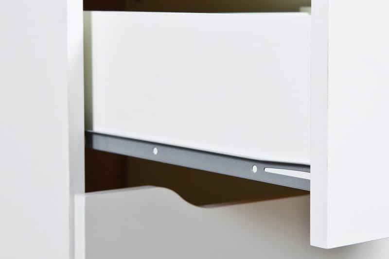 Novalis Skrivebord 115 cm med Oppbevaringsskuff + Skap - Hvit - Møbler - Bord - Kontorbord - Skrivebord
