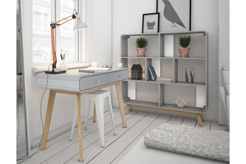 Olivet Skrivebord 120 cm - Grå - Møbler - Bord - Kontorbord - Skrivebord