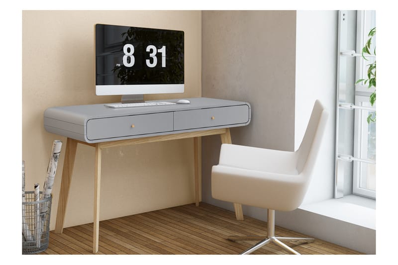 Olivet Skrivebord 120 cm - Grå - Skrivebord