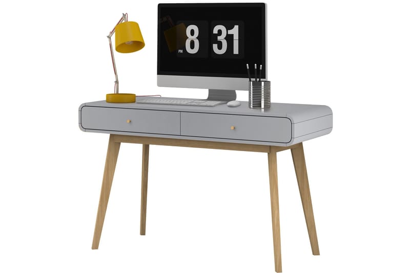 Olivet Skrivebord 120 cm - Grå - Møbler - Bord - Kontorbord - Skrivebord