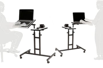 Ollier StåSkrivebord 67 cm - Hvit/Svart - Møbler - Bord - Kontorbord - Skrivebord - Hev og senkbart skrivebord