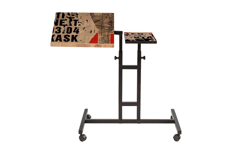 Ollier Ståskrivebord 67 cm - Tre/Natur/Svart - Møbler - Bord - Kontorbord - Skrivebord - Hev og senkbart skrivebord