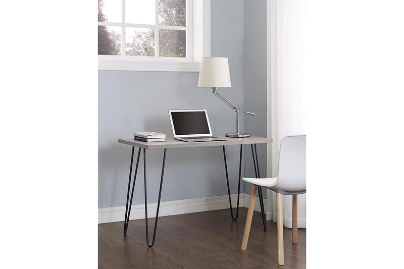 Owen Skrivebord 102 cm Grå/Svart - Dorel Home - Møbler - Bord - Kontorbord - Skrivebord