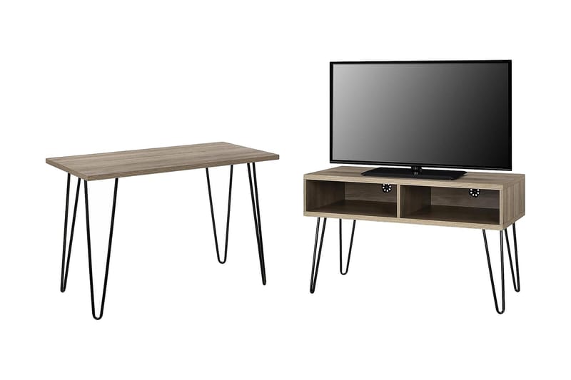 Owen Skrivebord 102 cm Natur/Svart - Dorel Home - Møbler - Bord - Kontorbord - Skrivebord