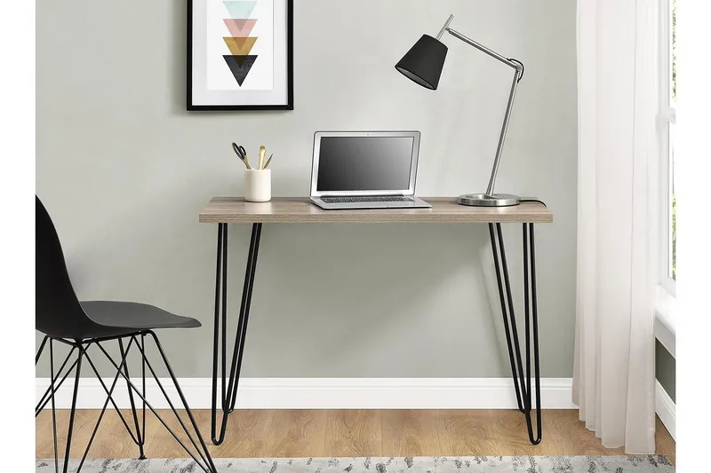 Owen Skrivebord 102 cm Natur/Svart - Dorel Home - Møbler - Bord - Kontorbord - Skrivebord