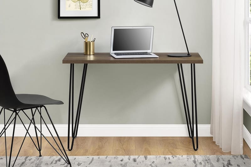 Owen Skrivebord 102 cm Valnøttsbrun/Svart - Dorel Home - Møbler - Bord - Kontorbord - Skrivebord